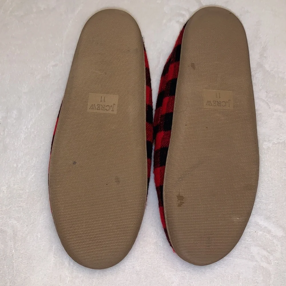 J. Crew Buffalo Plaid House Shoes Size 11